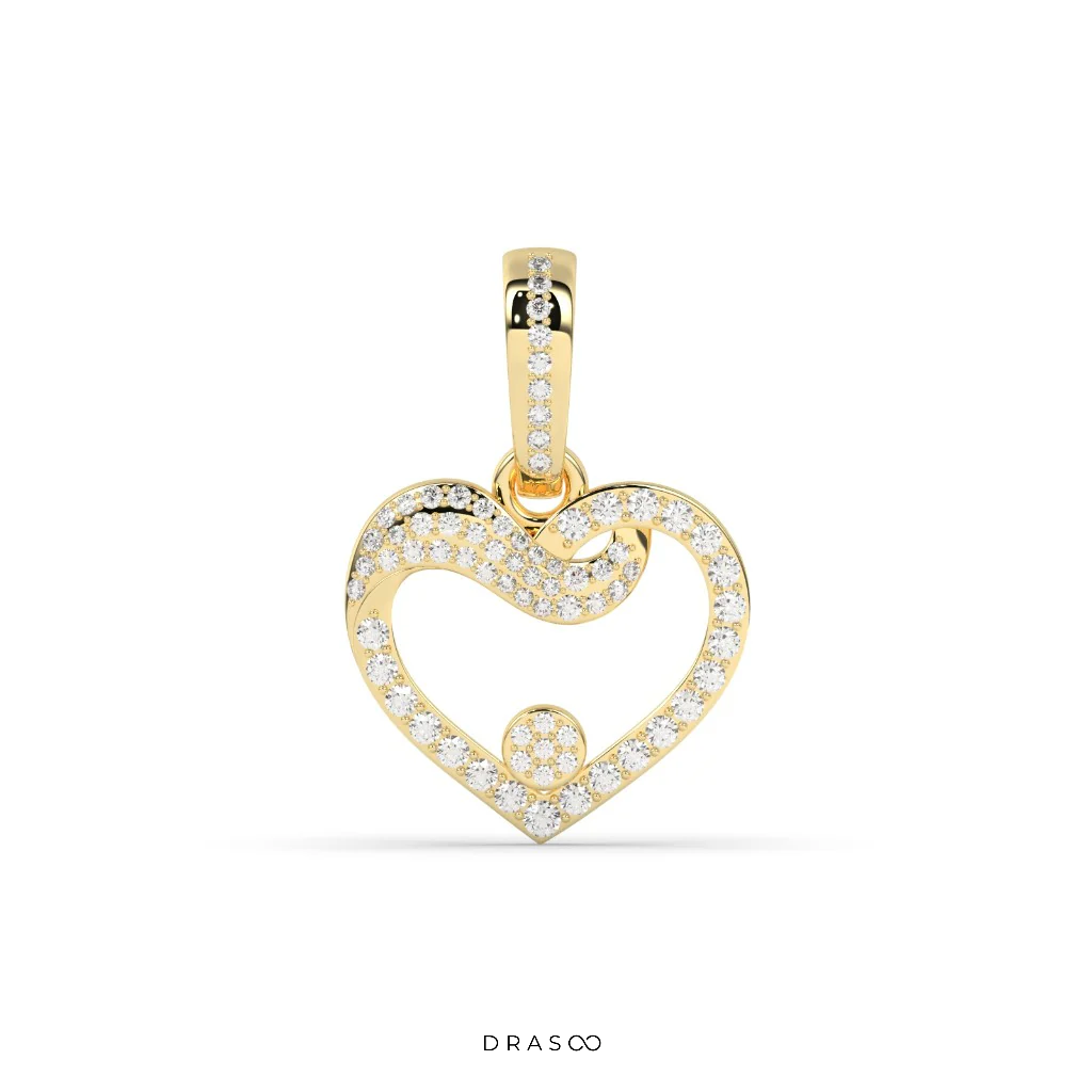DIAMOND EMBRACE OPEN HEART PENDANT
