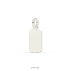 ICED RECTANGLE TAG NECKLACE