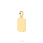 ICED RECTANGLE TAG NECKLACE