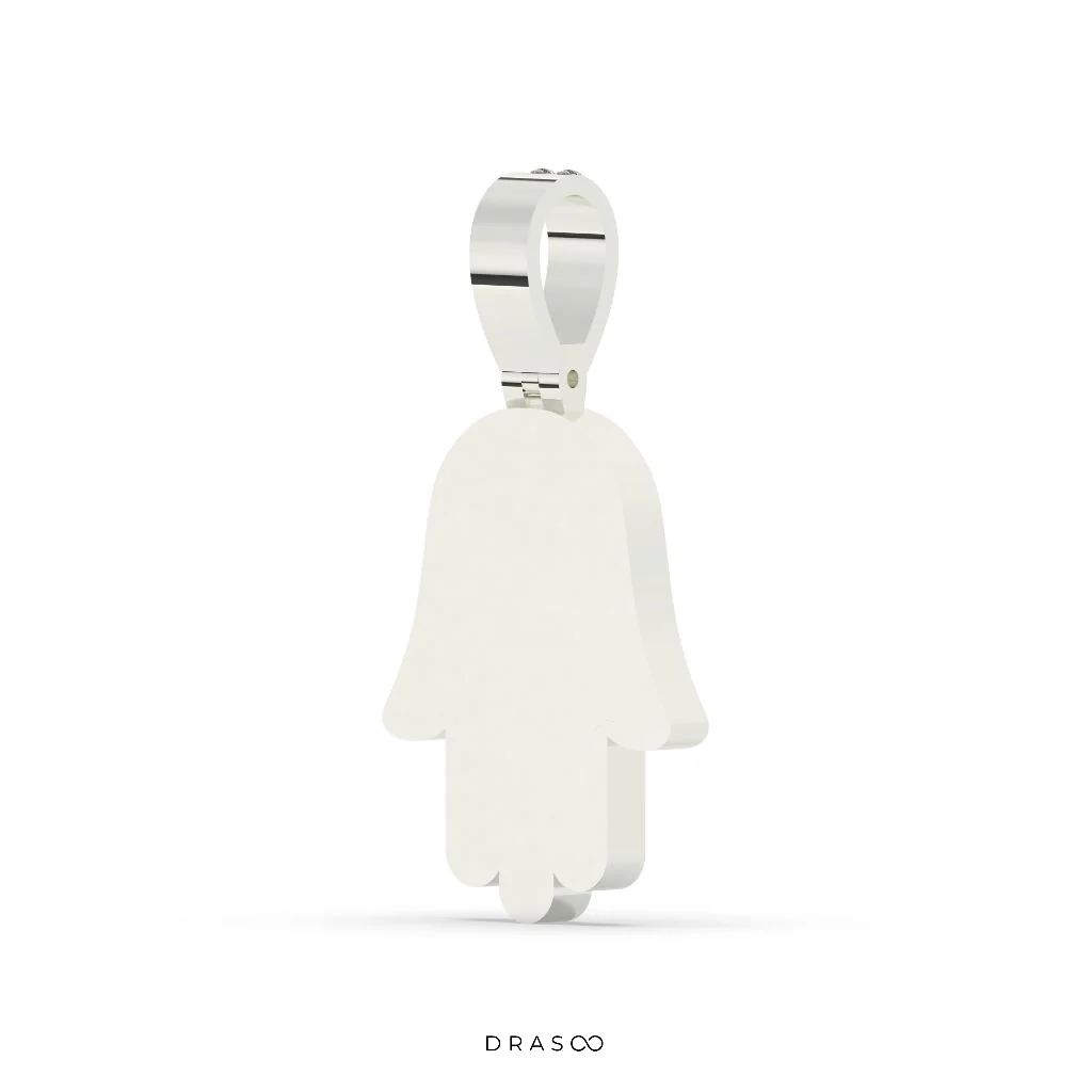 MARQUISE AND ROUND DIAMOND HAMSA ICED OUT HIP HOP PENDANT