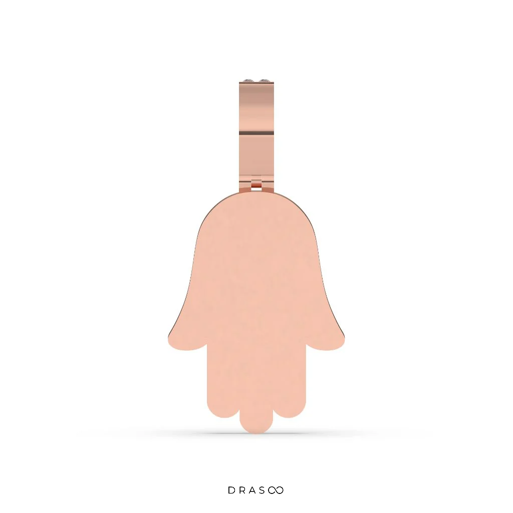 MARQUISE AND ROUND DIAMOND HAMSA ICED OUT HIP HOP PENDANT
