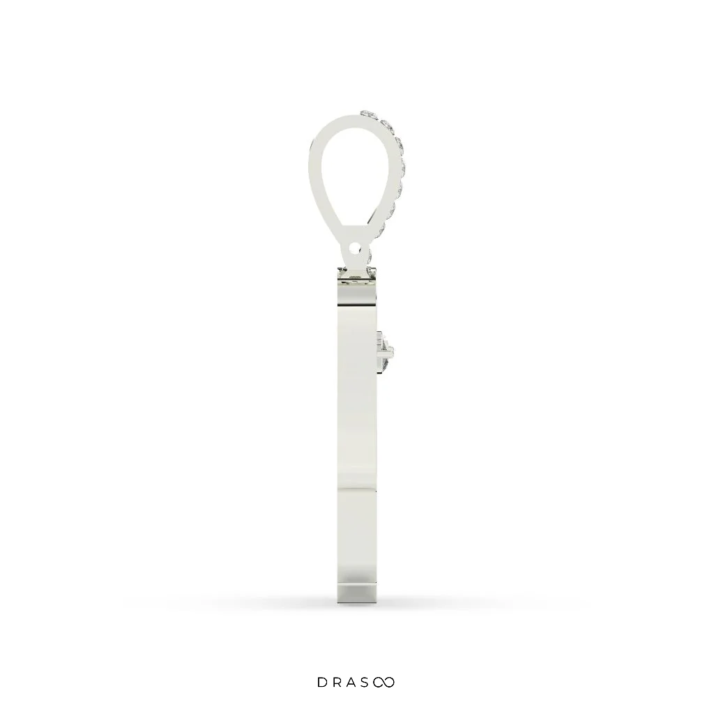 MARQUISE AND ROUND DIAMOND HAMSA ICED OUT HIP HOP PENDANT