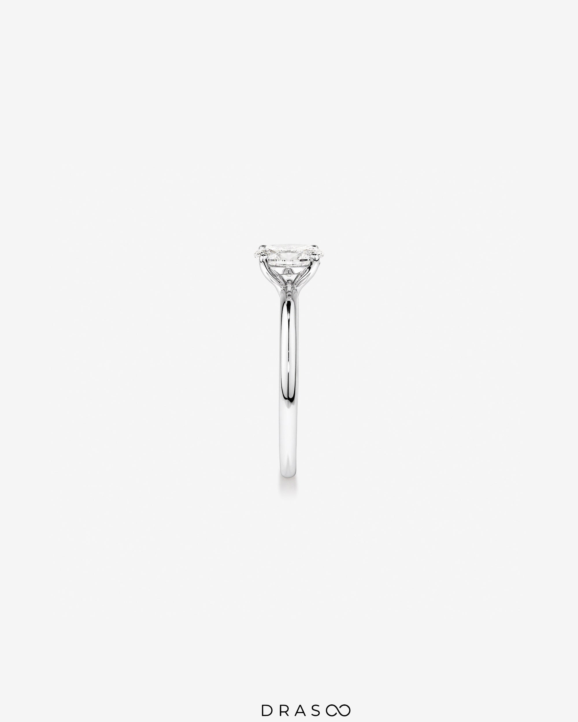 0.70 Carat TW Oval Laboratory-Grown Diamond Solitaire Engagement Ring in 14kt Rose Gold