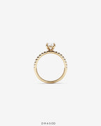 1.81 Carat TW Oval Lab-Grown Diamond Side Accent Engagement Ring in 14K Yellow Gold