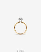 2.00 Carat TW Pear Cut Lab-Grown Diamond Solitaire Engagement Ring in 14K Yellow &amp; White Gold