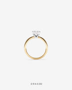 2.00 Carat TW Oval Cut Lab-Grown Diamond Solitaire Engagement Ring in 14K Yellow &amp; White Gold