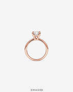 2.25 Carat Round Brilliant Lab-Grown Diamond Solitaire Ring in 14K Rose Gold