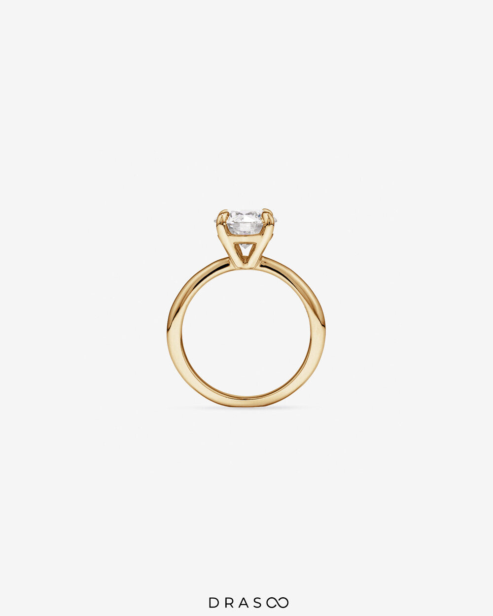 2.25 Carat Round Brilliant Lab-Grown Diamond Solitaire Ring in 14K Rose Gold