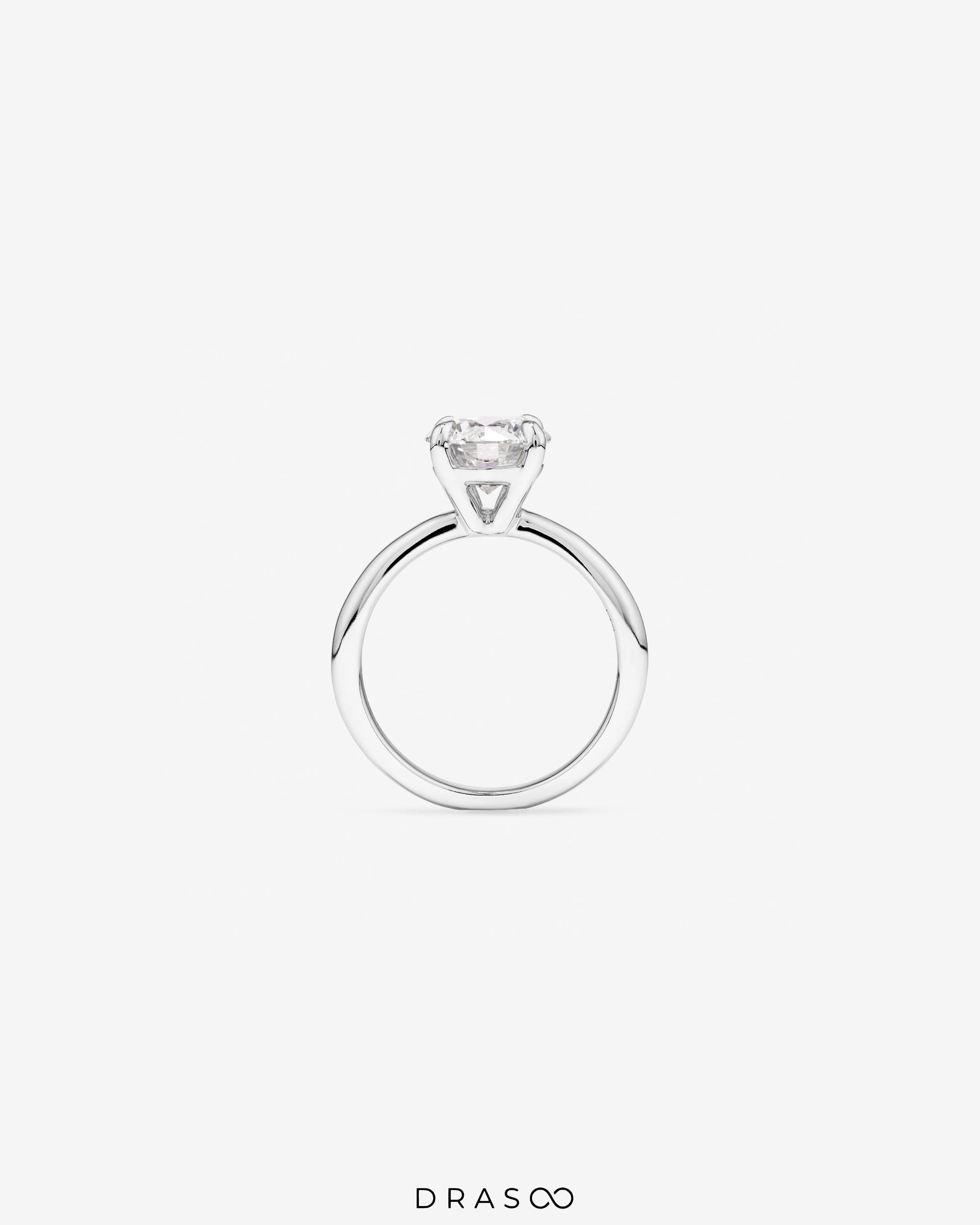 2.25 Carat Round Brilliant Lab-Grown Diamond Solitaire Ring in 14K Rose Gold