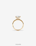 3.10 Carat TW Round Brilliant Lab-Grown Diamond Solitaire Ring in 18K Yellow Gold