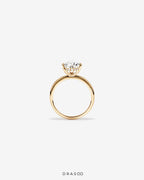 3.10 Carat TW Round Brilliant Lab-Grown Diamond Solitaire Ring in 18K Yellow Gold