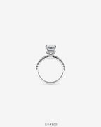 3.50 Carat TW Emerald Cut Lab-Grown Diamond Engagement Ring in 18K White Gold