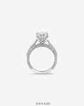 4.47 Carat TW Oval Cut Lab-Grown Diamond Engagement Ring in 18K White Gold