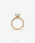 4.56 Carat TW Emerald Cut Lab-Grown Diamond Engagement Ring in 18K Yellow Gold