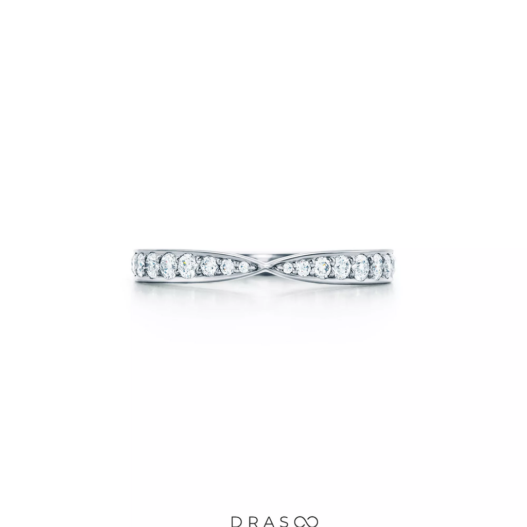 Diamond Band Ring in 18K Rose Gold with Diamonds (1.8mm)