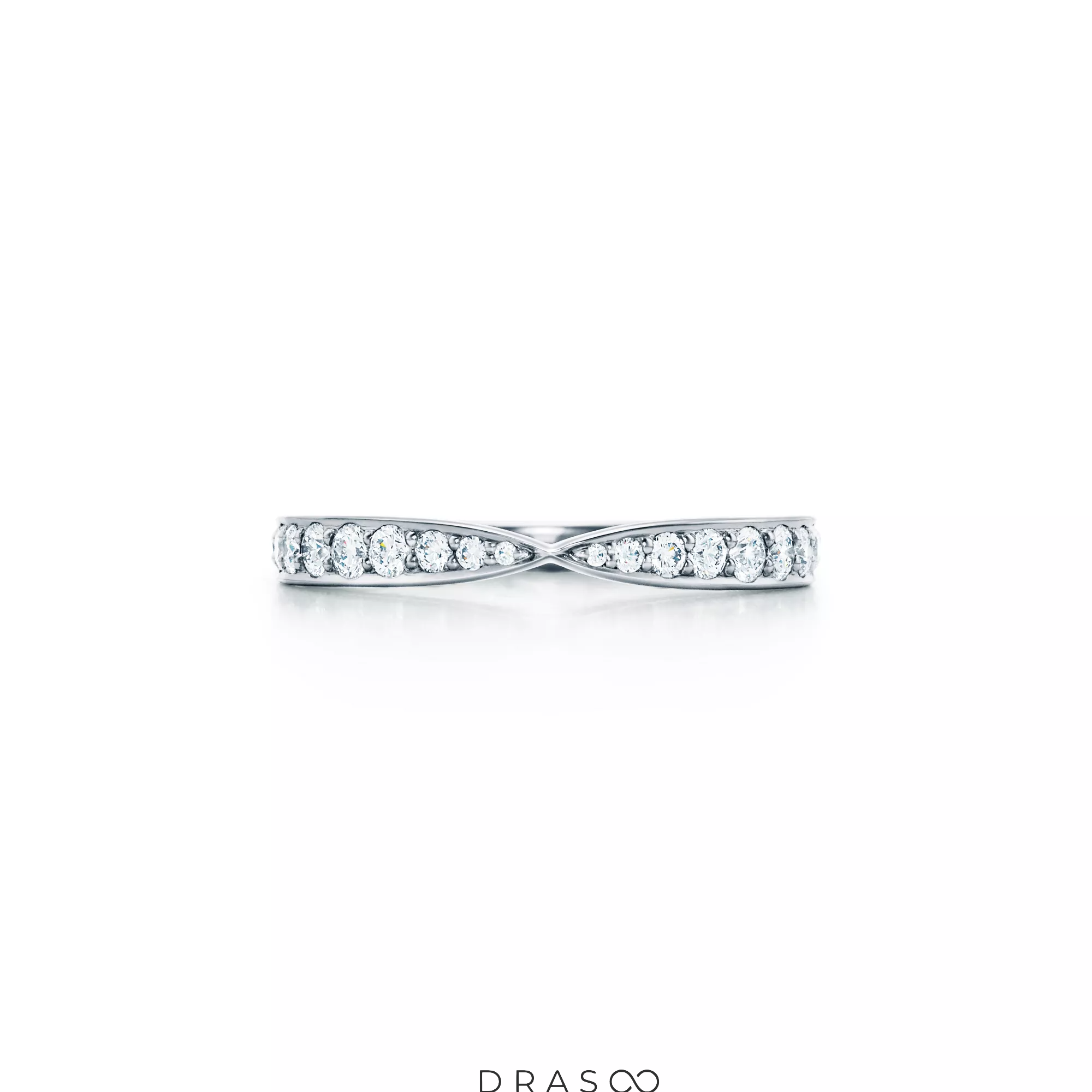 Diamond Band Ring in 18K Rose Gold with Diamonds (1.8mm)