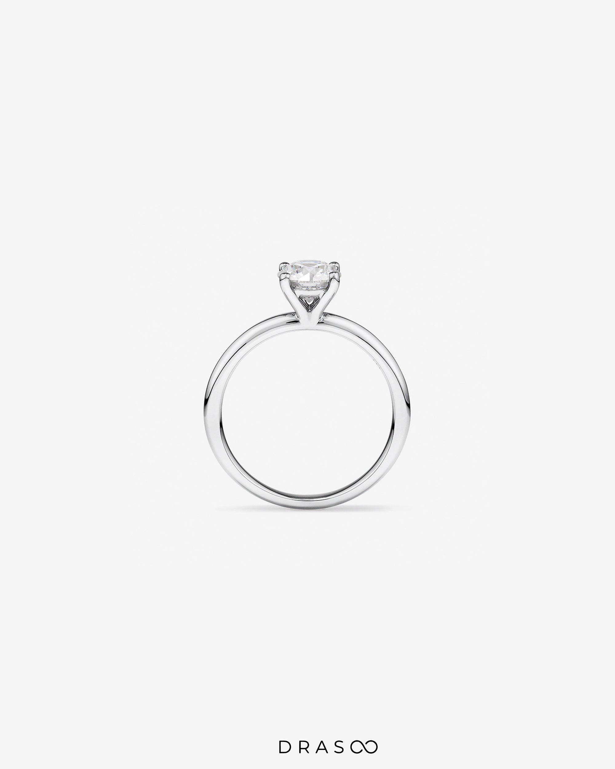 1.00 Carat TW Round Brilliant Lab-Grown Diamond Solitaire Engagement Ring in 14K Yellow Gold