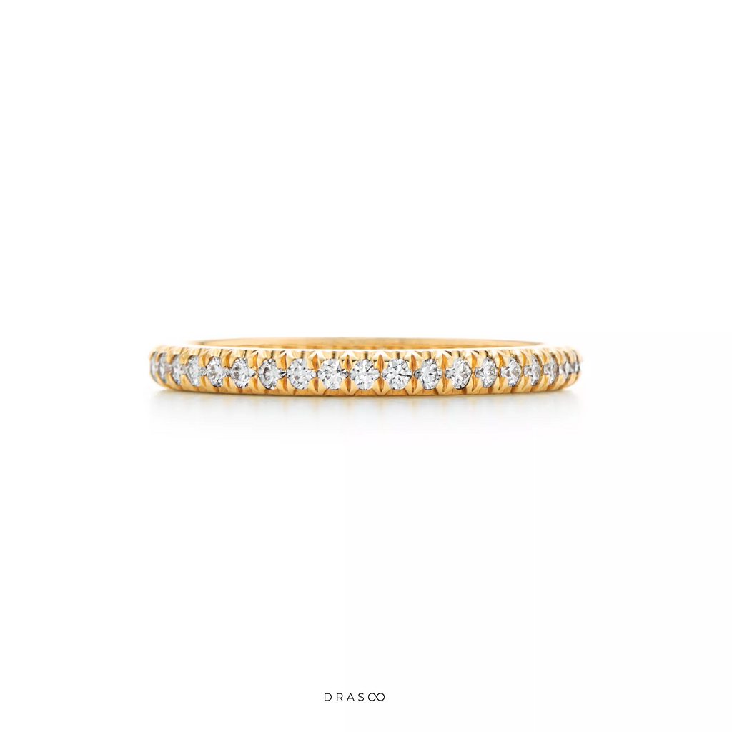 Half Eternity Ring in 18K Rose Gold with Diamonds