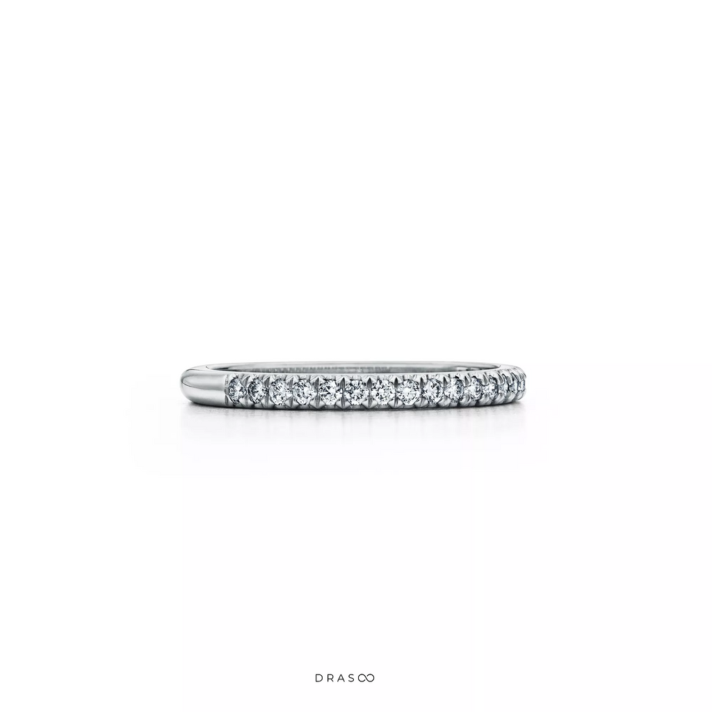 Half Eternity Ring in 18K Rose Gold with Diamonds