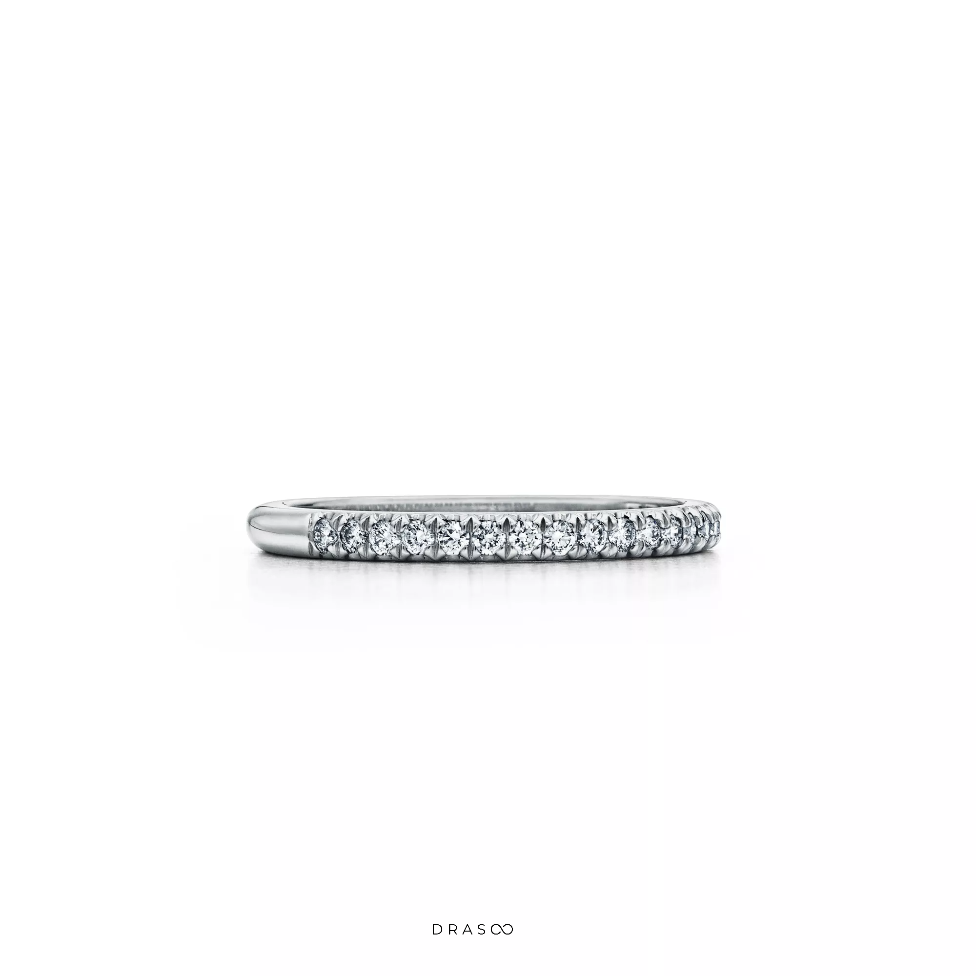 Half Eternity Ring in 18K Rose Gold with Diamonds