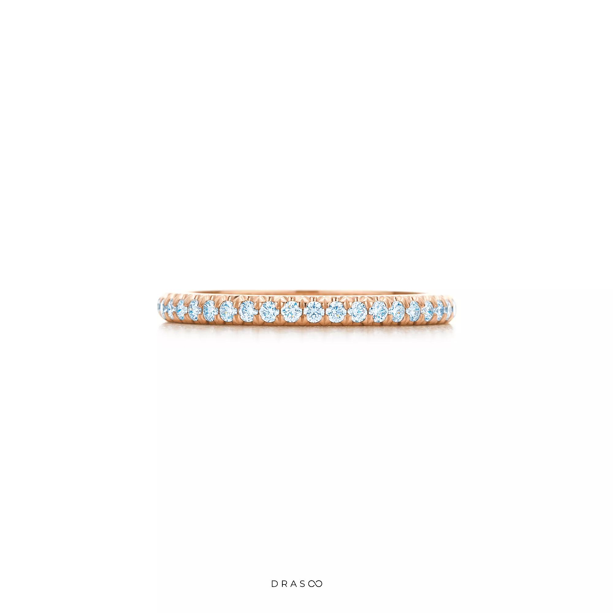 Half Eternity Ring in 18K Rose Gold with Diamonds