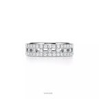 True Wide Ring in 18K Rose Gold with Pavé Diamonds