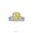 Cushion-Cut Halo Engagement Ring with a Diamond Platinum Band