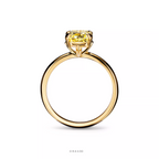 Engagement Ring with a Cushion-Cut Yellow Diamond in 10K Yellow Gold