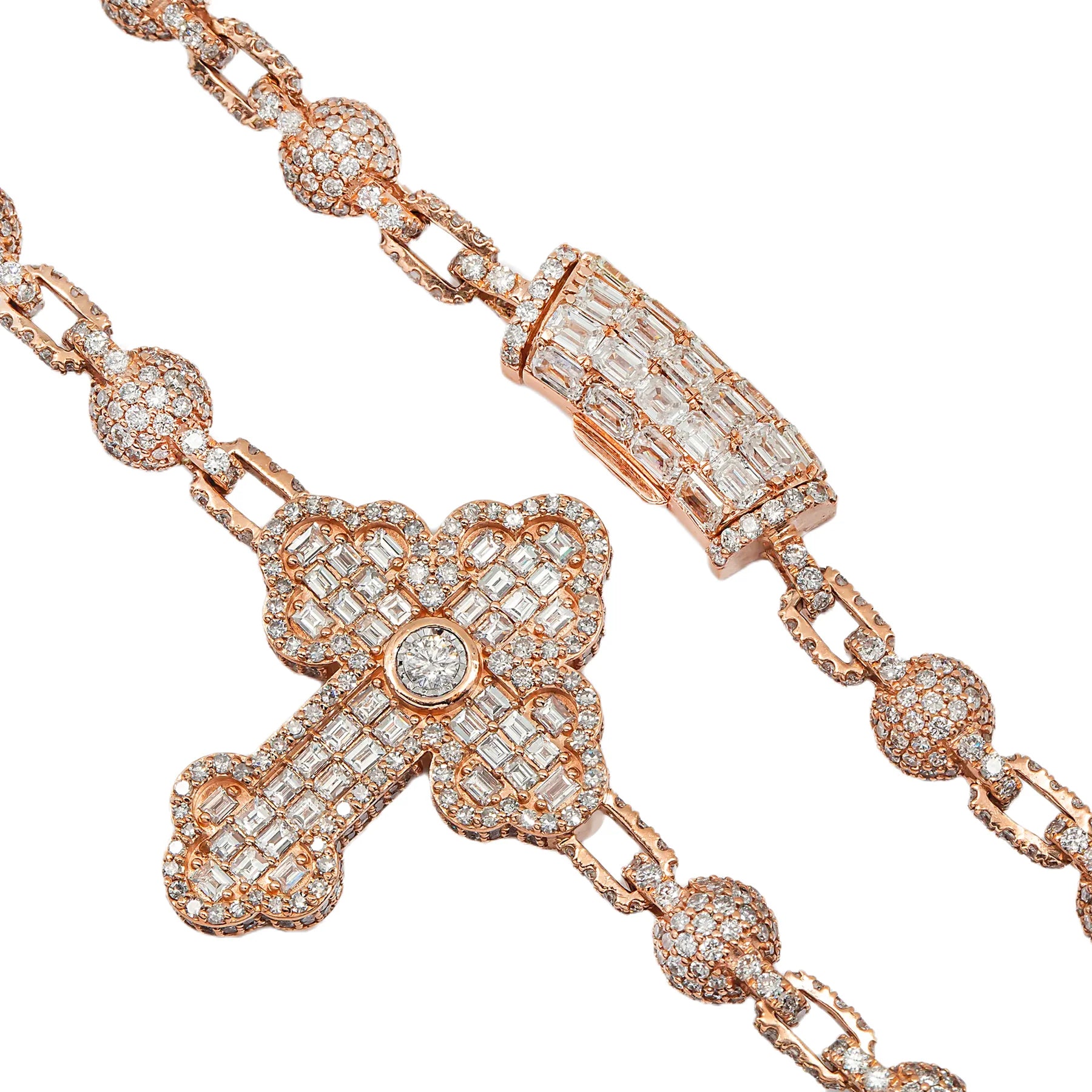 DIAMOND BALL CROSS CHAIN