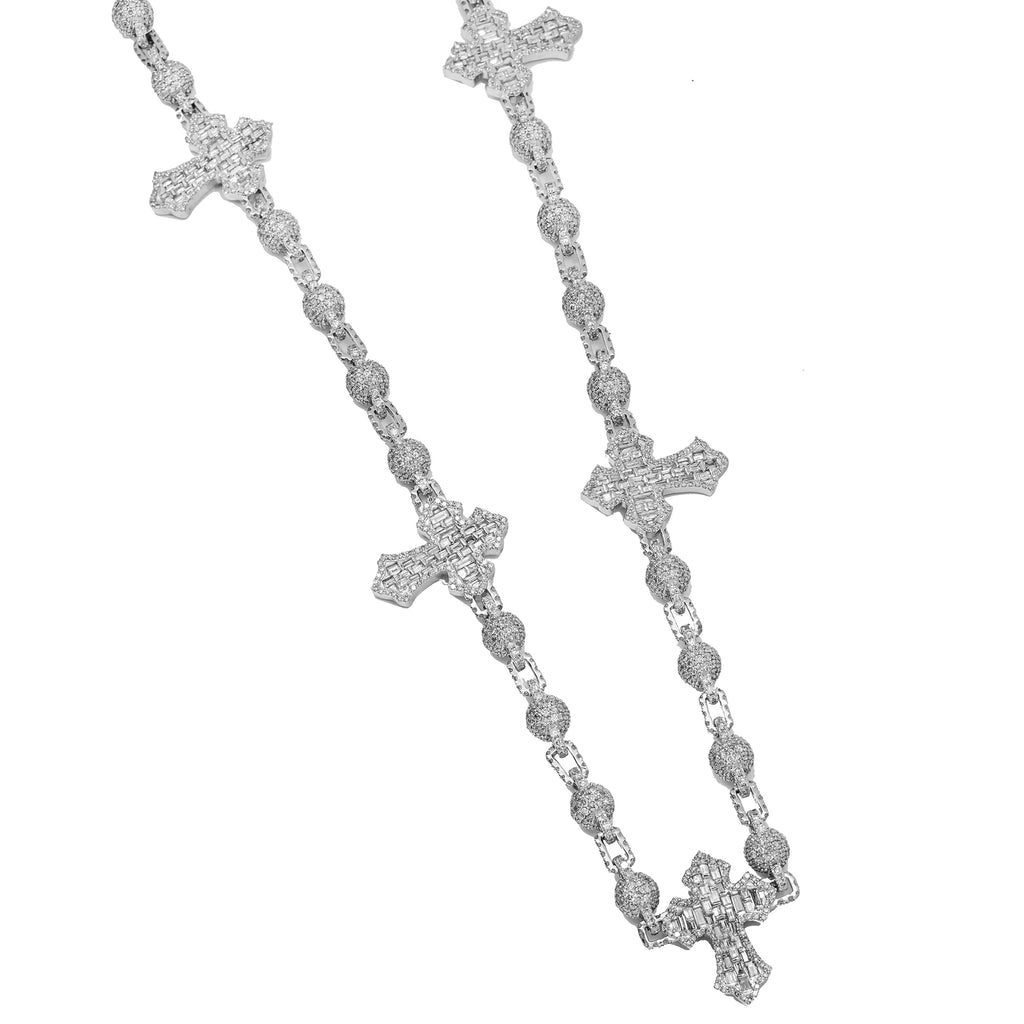 DIAMOND BALL CROSS CHAIN