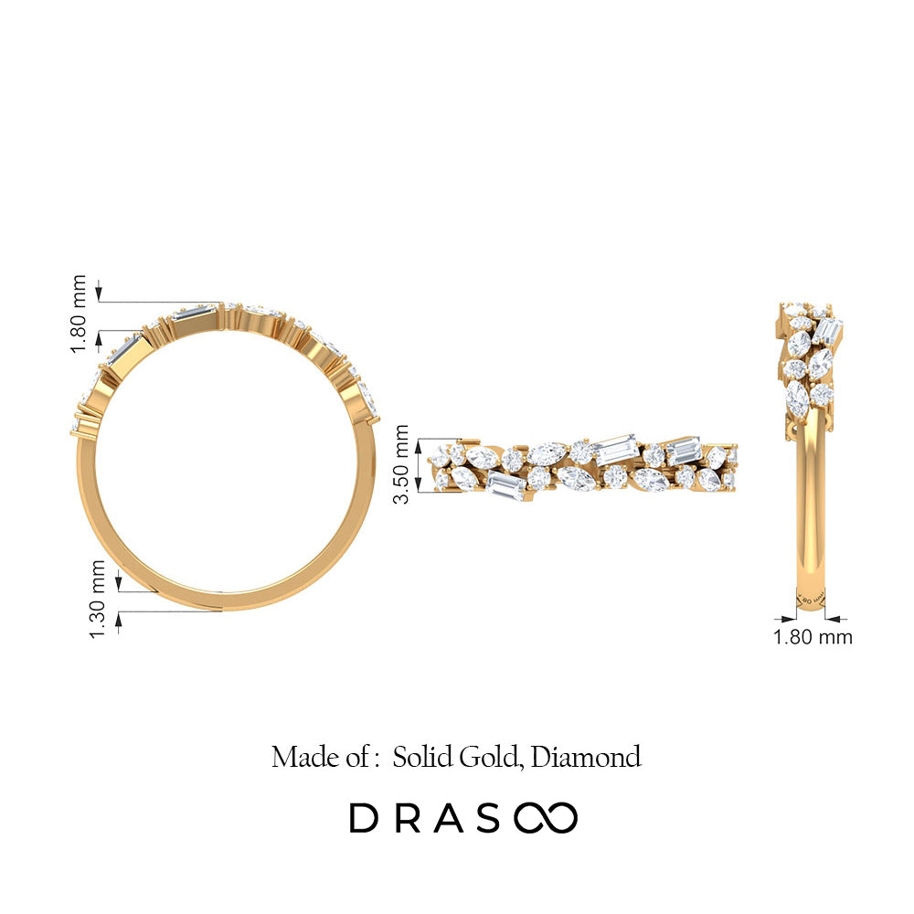 3/4 CT Diamond Anniversary Band Ring in Prong Setting