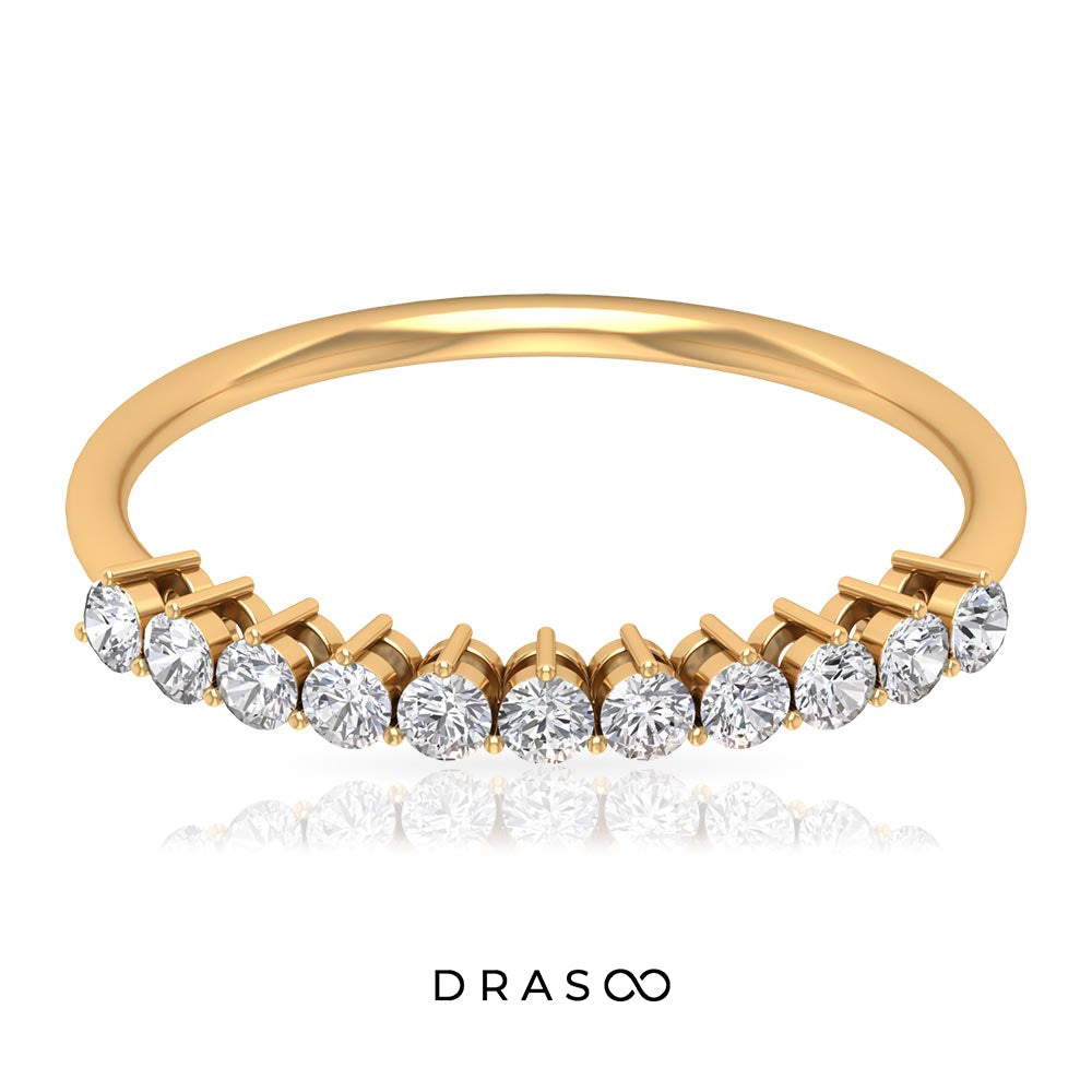 1/2 CT Diamond Stackable Enhancer Ring in Prong Setting