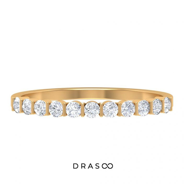 Diamond Stackable Ring in Bar Setting