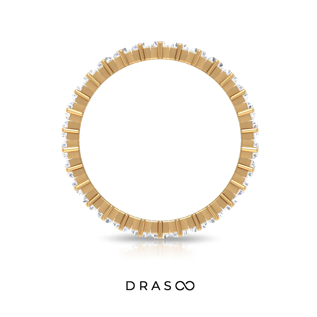 3.25 CT Baguette Shape Moissanite Uneven Eternity Ring For Women