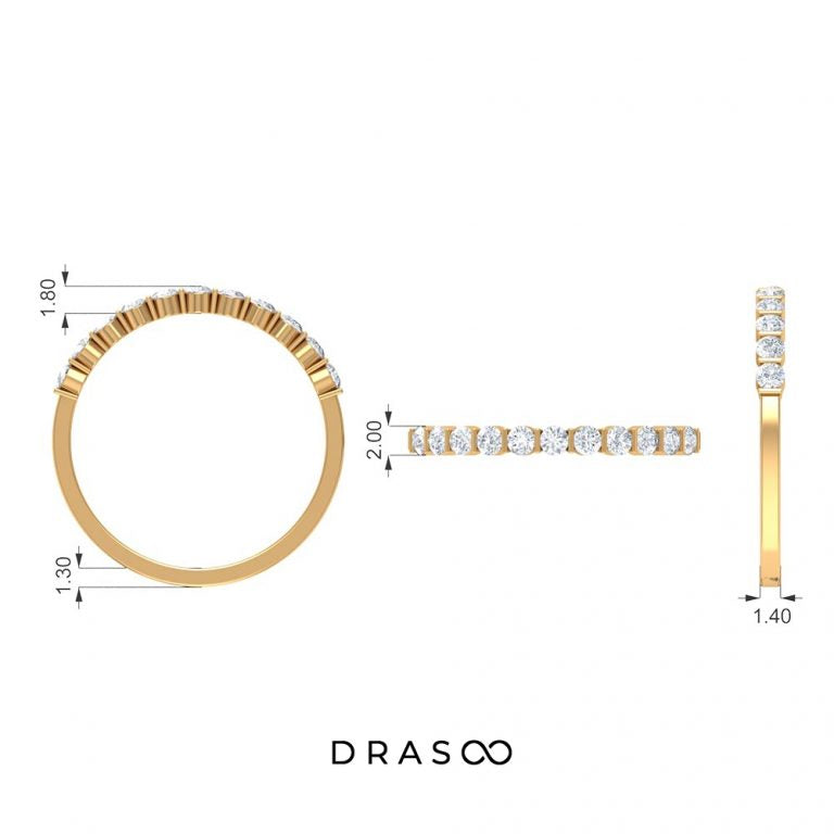 Diamond Stackable Ring in Bar Setting