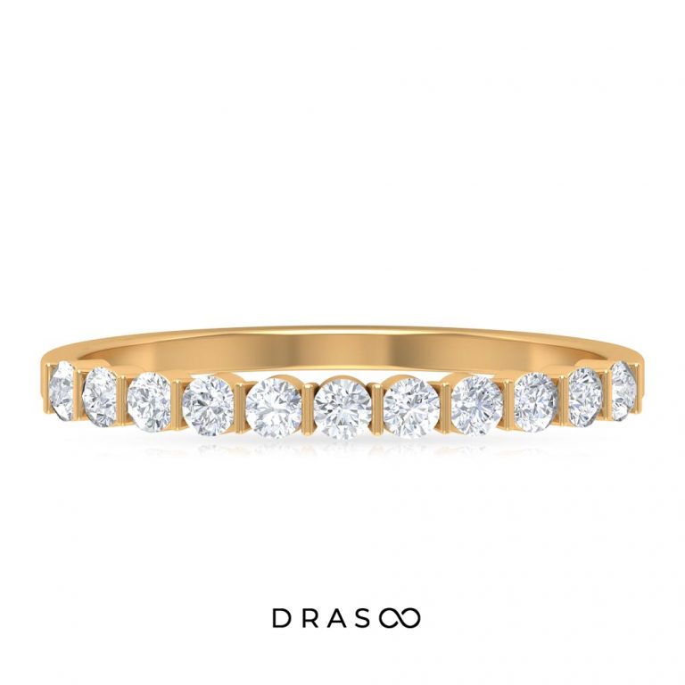 Diamond Stackable Ring in Bar Setting