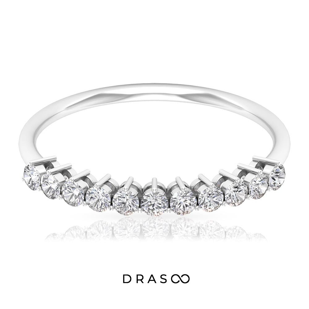 1/2 CT Diamond Stackable Enhancer Ring in Prong Setting