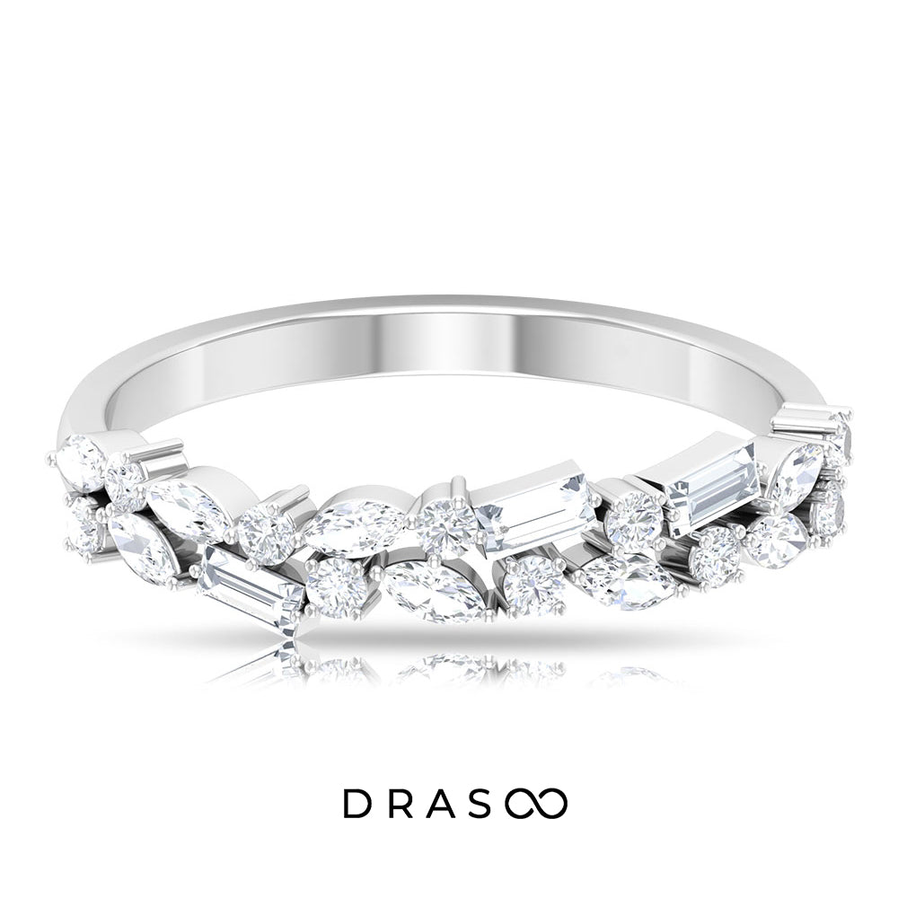 3/4 CT Diamond Anniversary Band Ring in Prong Setting