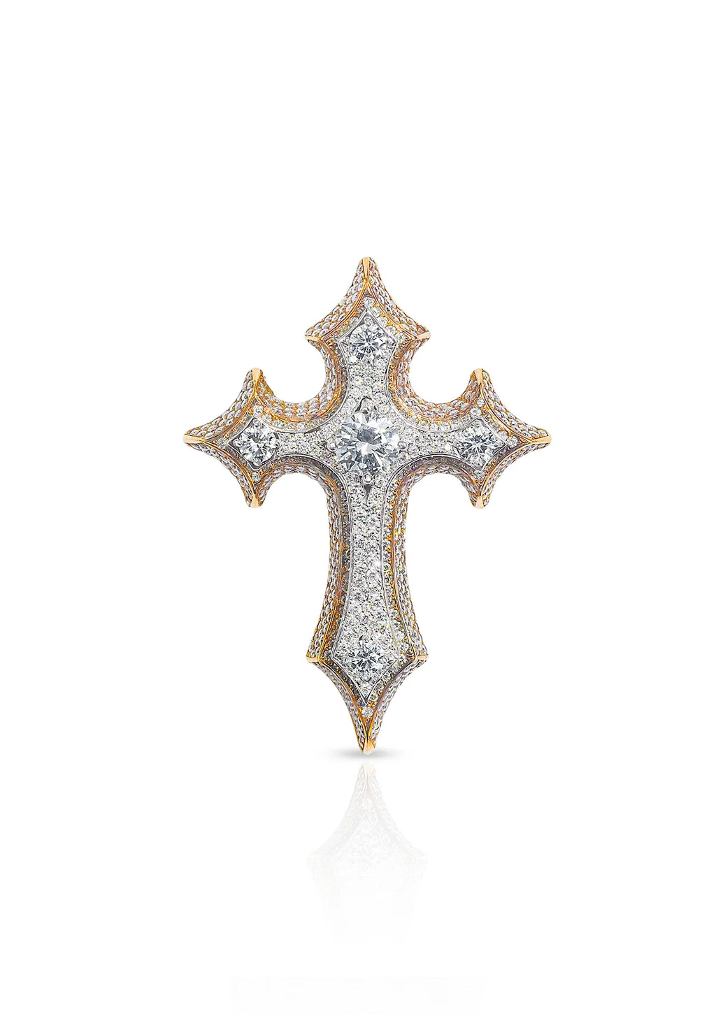 DIAMOND TWO TONE CROSS