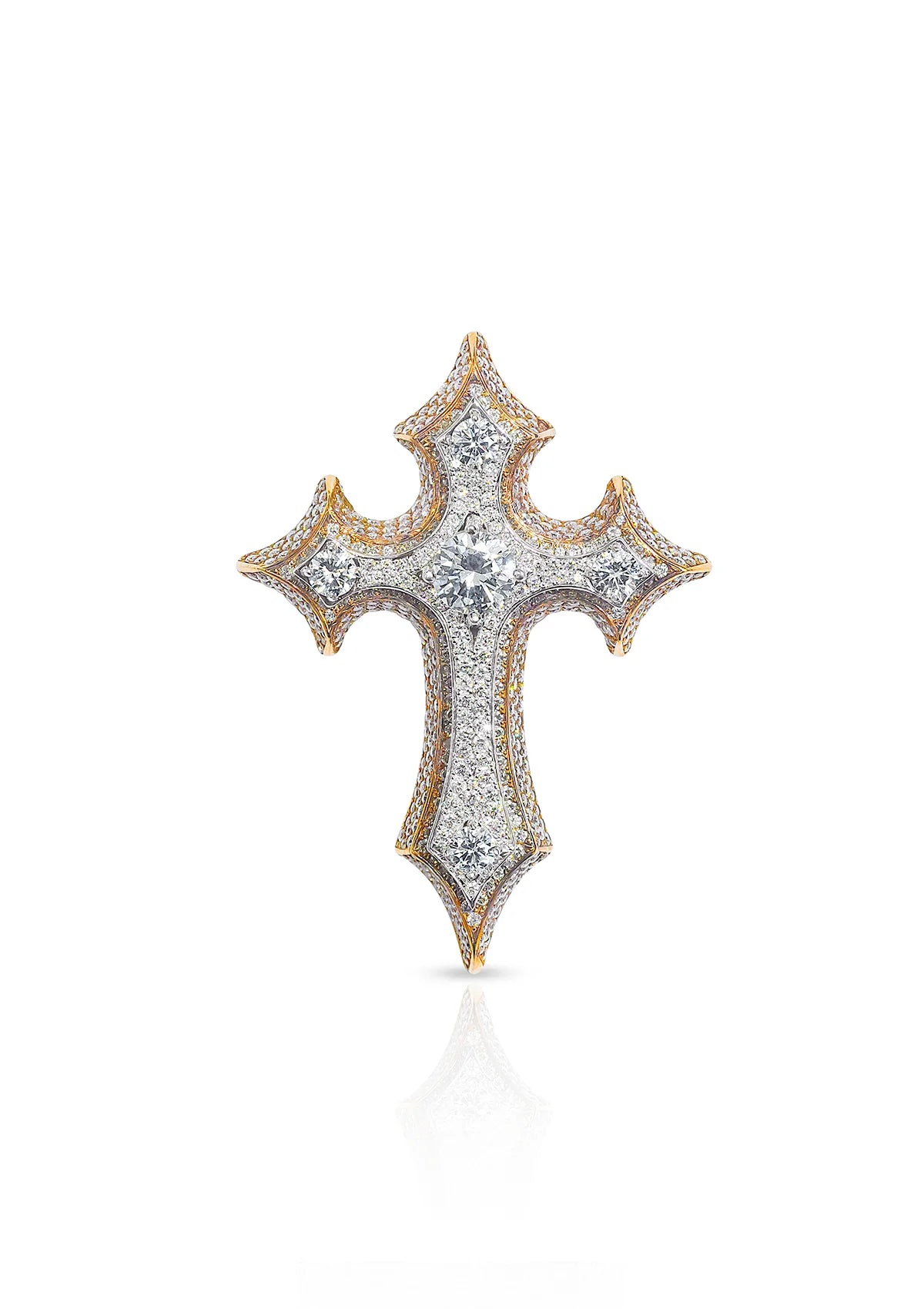 DIAMOND TWO TONE CROSS