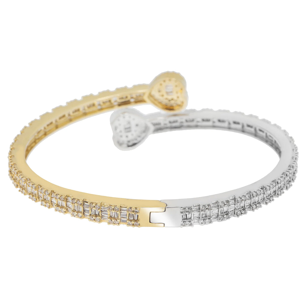 DIAMOND HEART BANGLE