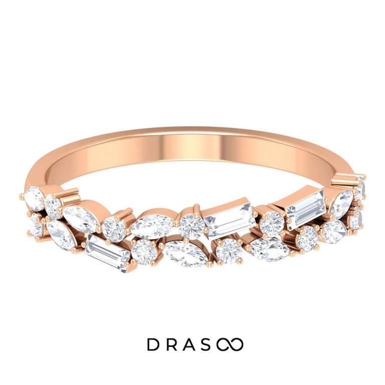 3/4 CT Diamond Anniversary Band Ring in Prong Setting