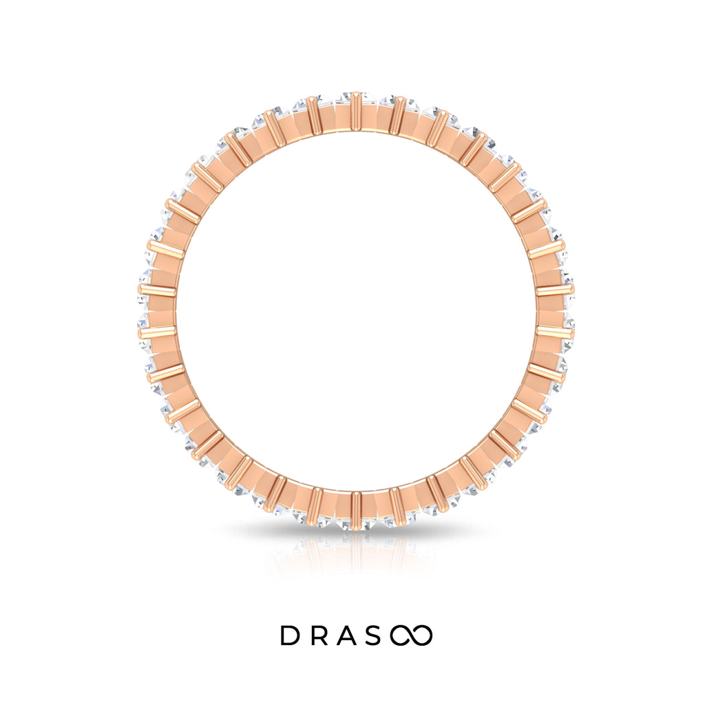 3.25 CT Baguette Shape Moissanite Uneven Eternity Ring For Women