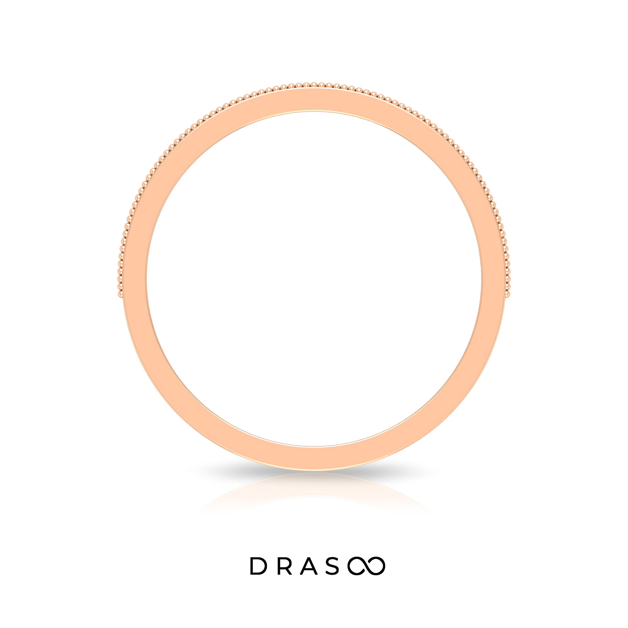 1/2 CT Moissanite East West Band Ring with Milgrain Details