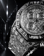 Audemars Piguet – Royal Oak Offshore 42 mm – Full Custom 18k White Gold set with VVS/VS Baguette Diamonds
