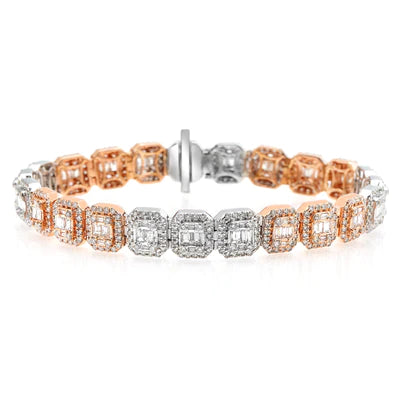 TWO TONE BAGUETTE BRACELET