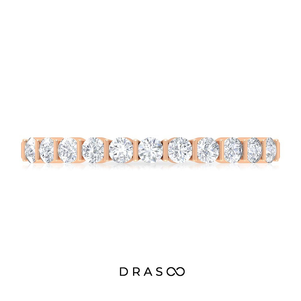 Diamond Stackable Ring in Bar Setting