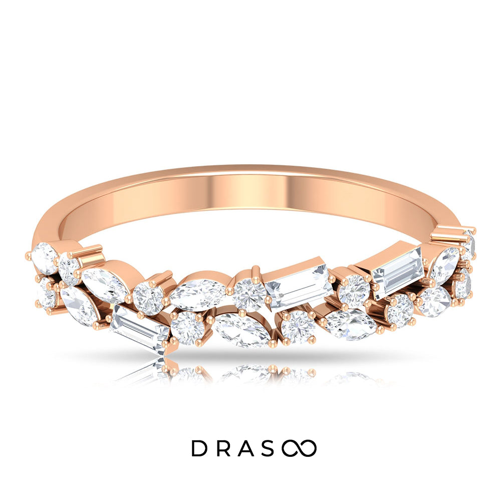 3/4 CT Diamond Anniversary Band Ring in Prong Setting