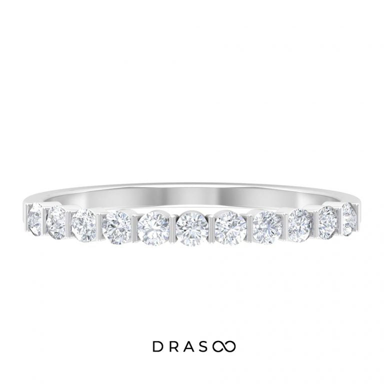 Diamond Stackable Ring in Bar Setting