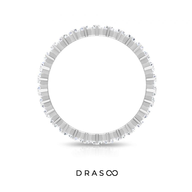 3.25 CT Baguette Shape Moissanite Uneven Eternity Ring For Women